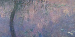 Nympheas (The Two Willows) Part 1, c.1920/26 von Claude Monet | Leinwand Kunstdruck