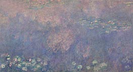 Nympheas (The Two Willows) Part 2, c.1920/26 von Claude Monet | Leinwand Kunstdruck