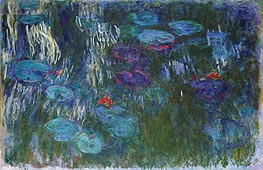 Water Lilies, c.1916/19 von Claude Monet | Leinwand Kunstdruck