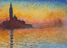 San Giorgio Maggiore by Twilight, 1908 by Claude Monet | Canvas Print