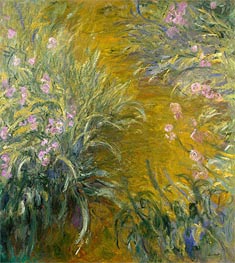 The Path through the Irises | Claude Monet | Gemälde Reproduktion