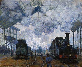 The Gare Saint-Lazare: Arrival of a Train, 1877 von Claude Monet | Leinwand Kunstdruck