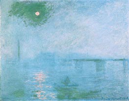 Charing Cross Bridge: Fog on the Thames, 1903 von Claude Monet | Leinwand Kunstdruck