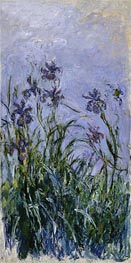 Purple Irises, c.1914/17 by Claude Monet | Canvas Print