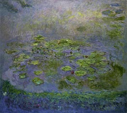 Nympheas (Water Lilies), c.1914/17 von Claude Monet | Leinwand Kunstdruck