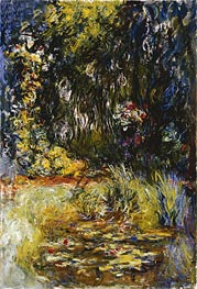 Corner of a Pond with Water Lilies, 1918 von Claude Monet | Leinwand Kunstdruck