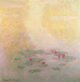 Nympheas (Water Lilies), 1908 von Claude Monet | Leinwand Kunstdruck