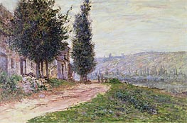 Riverbank at Lavacourt, 1879 von Claude Monet | Leinwand Kunstdruck