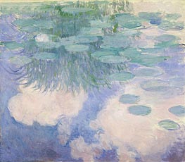 Water Lilies, c.1914/17 von Claude Monet | Leinwand Kunstdruck