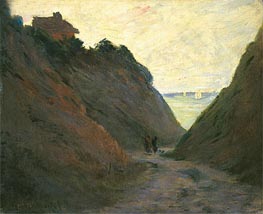 The Sunken Road in the Cliff at Varengeville, n.d. von Claude Monet | Leinwand Kunstdruck