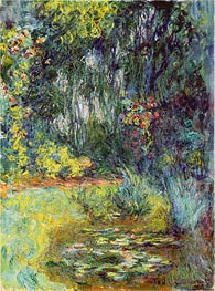 The Water Liliy Pond, 1918 von Claude Monet | Leinwand Kunstdruck