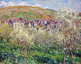Apple Trees in Blossom, 1879 von Claude Monet | Leinwand Kunstdruck