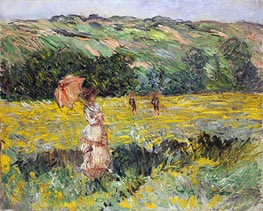Limetz Meadow, 1887 von Claude Monet | Leinwand Kunstdruck