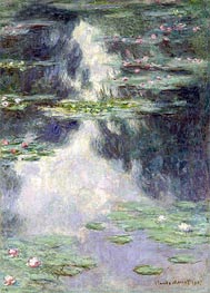 Pond with Water Lilies, 1907 von Claude Monet | Leinwand Kunstdruck