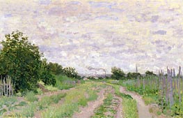 Path through the Vines, Argenteuil, 1872 von Claude Monet | Leinwand Kunstdruck