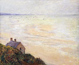 The Hut at Trouville, Low Tide | Claude Monet | Painting Reproduction