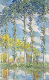 Die Pappeln, 1891 von Claude Monet | Leinwand Kunstdruck
