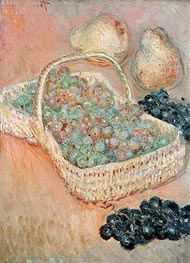 The Basket of Grapes, 1884 von Claude Monet | Leinwand Kunstdruck