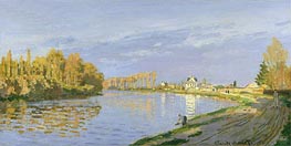 The Seine at Bougival, 1872 von Claude Monet | Leinwand Kunstdruck