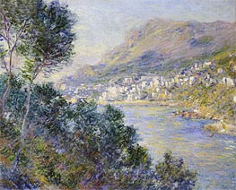 Monte Carlo, Vue de Cap Martin, 1884 von Claude Monet | Leinwand Kunstdruck