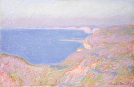 On the Cliffs near Dieppe, Sunset | Claude Monet | Painting Reproduction