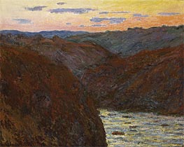 The Creuse, Sunset, 1889 von Claude Monet | Leinwand Kunstdruck