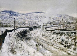 Train in the Snow at Argenteuil, undated by Claude Monet | Canvas Print