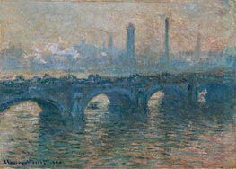 Claude Monet | Waterloo Bridge, Gray Weather | Giclée Canvas Print