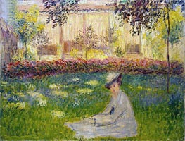 Woman in a Garden | Claude Monet | Painting Reproduction