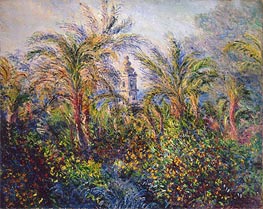 Monet | Garden in Bordighera, Impression of Morning, 1884 | Giclée Canvas Print