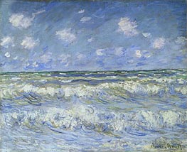 A Stormy Sea, c.1884 von Claude Monet | Leinwand Kunstdruck