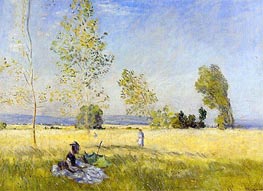 Monet | Meadow at Bezons | Giclée Canvas Print