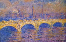 Monet | Waterloo Bridge, Sunlight Effect, 1903 | Giclée Canvas Print