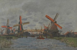 Mühlen in der Westziderveld bei Zaandam, 1871 | Claude Monet