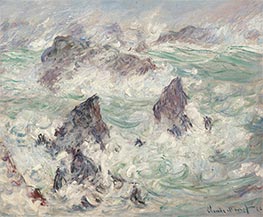 Sturm bei Belle-Ile, 1886 von Claude Monet | Leinwand Kunstdruck