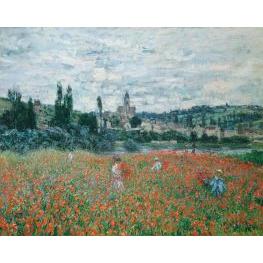 Poppies near Vetheuil - Claude Monet