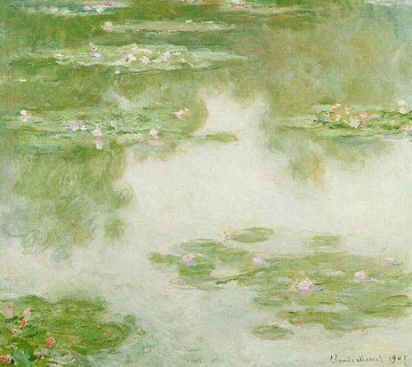 Water Lilies, Water Landscape, 1907 | Claude Monet | Giclée Leinwand Kunstdruck
