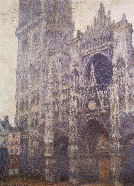 Claude Monet | Rouen Cathedral, Tour d'Albane, Grey Weather, 1894 | Giclée Canvas Print