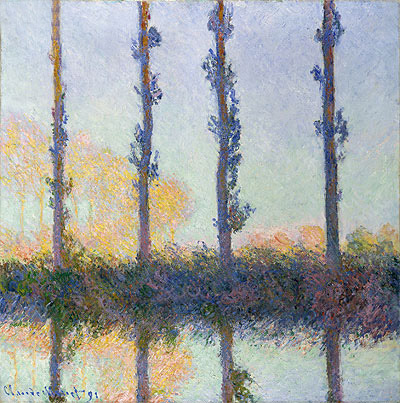 The Four Trees, Poplars, 1891 | Claude Monet | Giclée Canvas Print