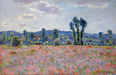 Poppy Field, c.1890 | Claude Monet | Giclée Canvas Print