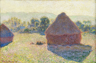 Haystacks in the Sunlight, Midday, 1890 | Claude Monet | Giclée Leinwand Kunstdruck