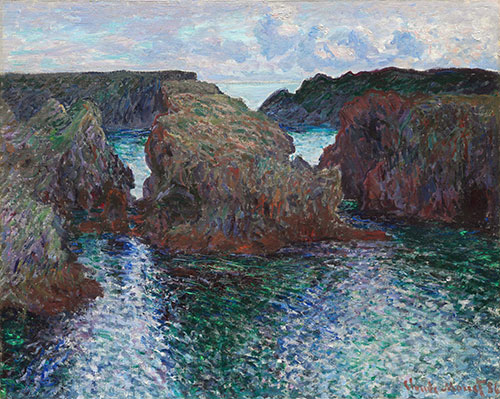 Rocks at Port-Goulphar, Belle-Ile, 1886 | Monet | Giclée Canvas Print