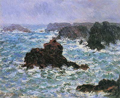 Belle Ile, Rain Effect, 1886 | Claude Monet
