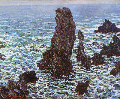 The 'Pyramids' of Port Coton, Belle Ile en Mer, 1886 | Claude Monet