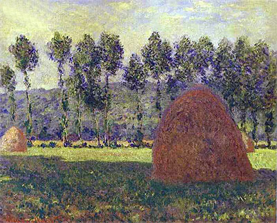 Haystacks at Giverny, c.1884/89 | Claude Monet | Giclée Leinwand Kunstdruck