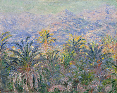 Monet | Palm Trees at Bordighera, 1884 | Giclée Canvas Print