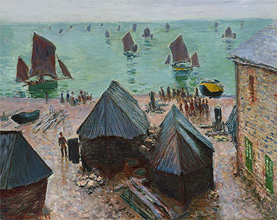 Die Abfahrt der Boote, Etretat, 1885 | Claude Monet