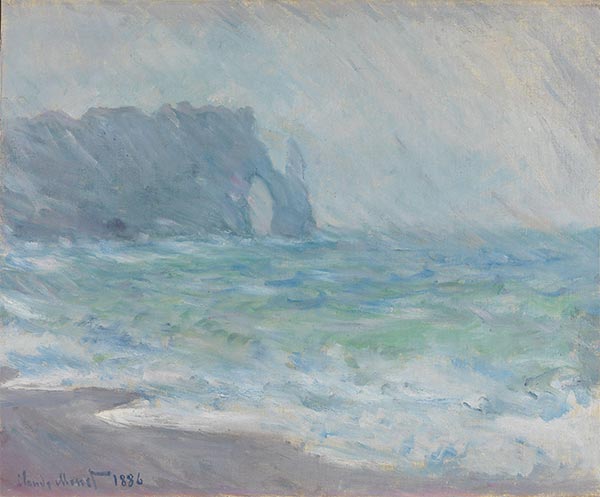 Etretat in the Rain, 1886 | Claude Monet | Giclée Leinwand Kunstdruck