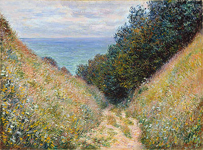 Road at La Cavee, Pourville, 1882 | Claude Monet | Giclée Leinwand Kunstdruck