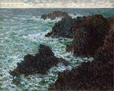 The Rocks at Belle-Ile, the Wild Coast, 1886 | Claude Monet | Giclée Leinwand Kunstdruck